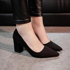 Giày MYS Búp bê nhung cao gót 7p