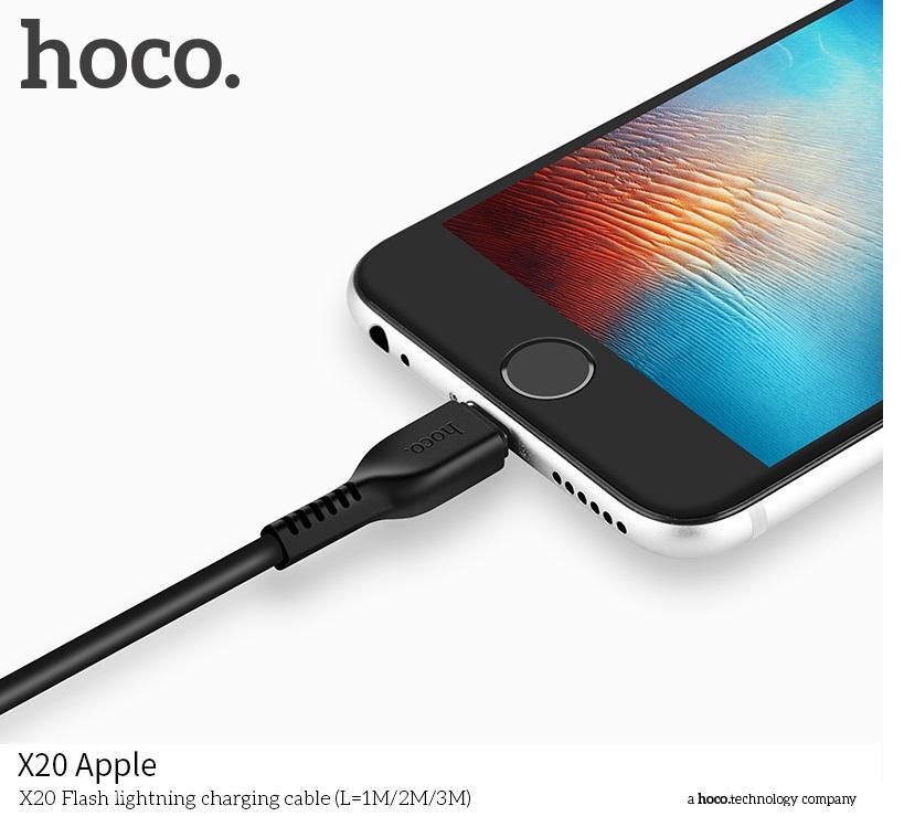 Cable sạc Hoco X20 (Cổng Lightning cho Iphone, Ipad) (Dây dài 2m)