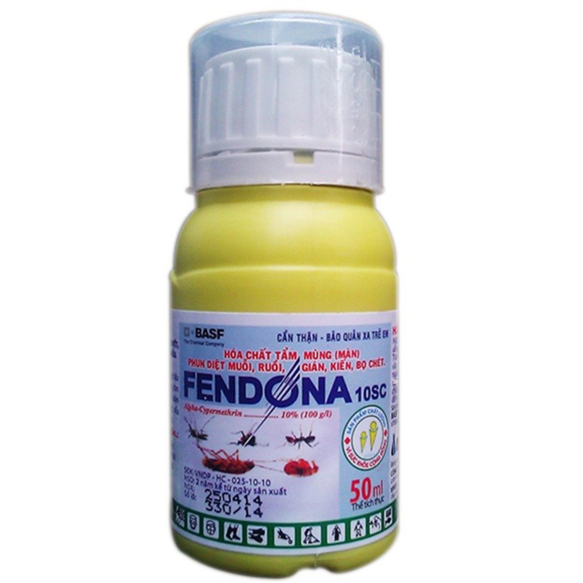 Fendona Combo 05 lọ - dung dịch diệt muỗi, côn trùng Fendona 10SC 50ml ngăn ngừa dịch ZIKA (Thụy Sỹ)