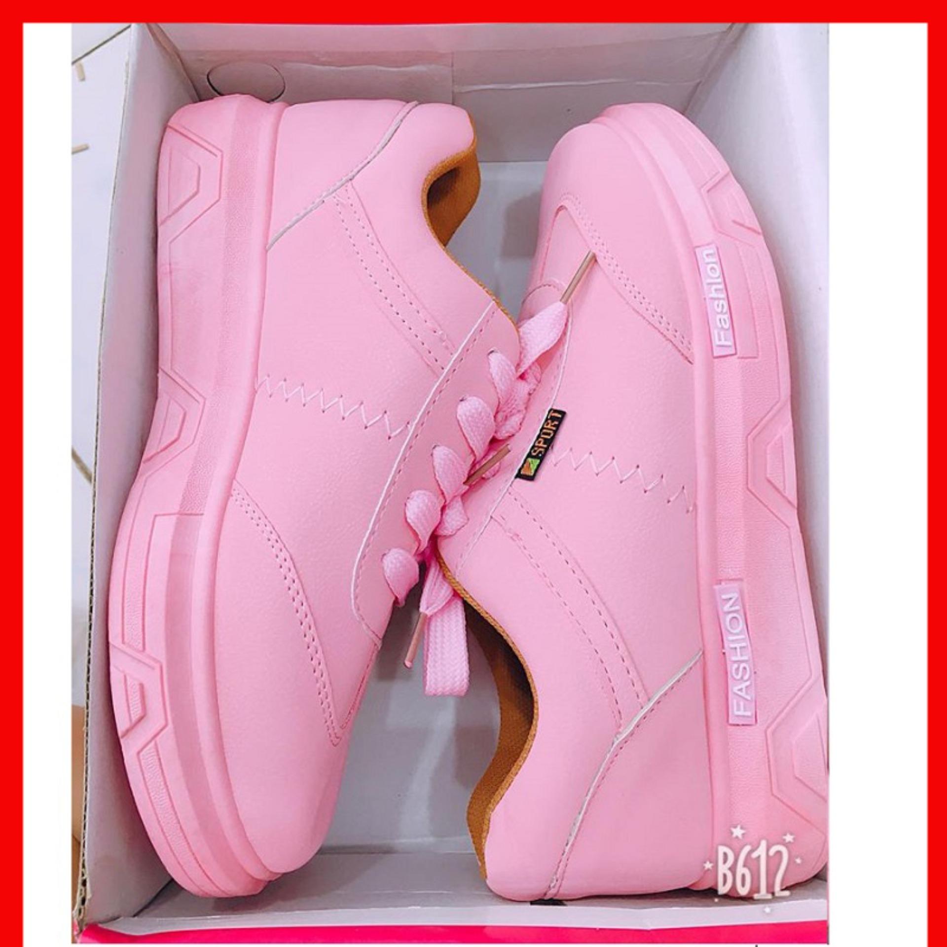 Giày sneaker nữ fashion màu hồng