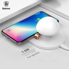 Đế sạc nhanh không dây hãng Baseus công xuất 10W thông minh kiêm đèn ngủ cảm ứng hình nấm chuẩn Qi cho iphone X , iphone 8,Samsung S9, Note8