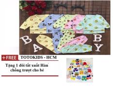Set 5 bộ dài in hình siêu đẹp 4-14kg totokids (TRẮNG VÀ MÀU)