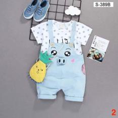 Bộ Yếm Mặt Heo Ngỗ Nghĩnh Cho Bé – Chất Cotton