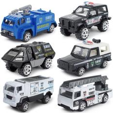 Bộ mô hình Cảnh sát mini tỉ lệ 1:87 so với kích thước thật (Chất liệu Hợp kim + nhựa)