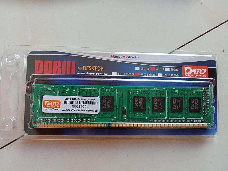 Ram DATO 4GB DDR3 1600Mhz