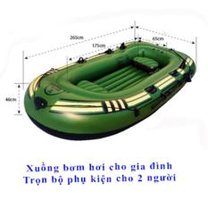 Mua Phao Bơi Khổng Lồ, Thuyền Bơm Hơi Cao Cấp- Thuyền Phao Cho 2 Người Tặng Bộ 5 Phụ Kiện Chất Liệu Cao Su Dày Độ Bền Cao