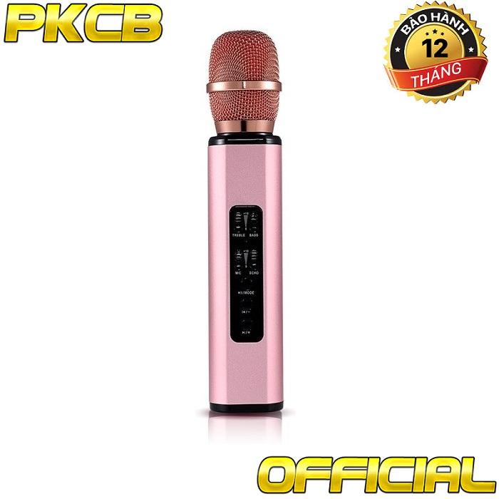 Micro karaoke kèm loa bluetooth nhập khẩu cao cấp PKCB BM06 có khe Cắm thẻ nhớ 3 trong 1