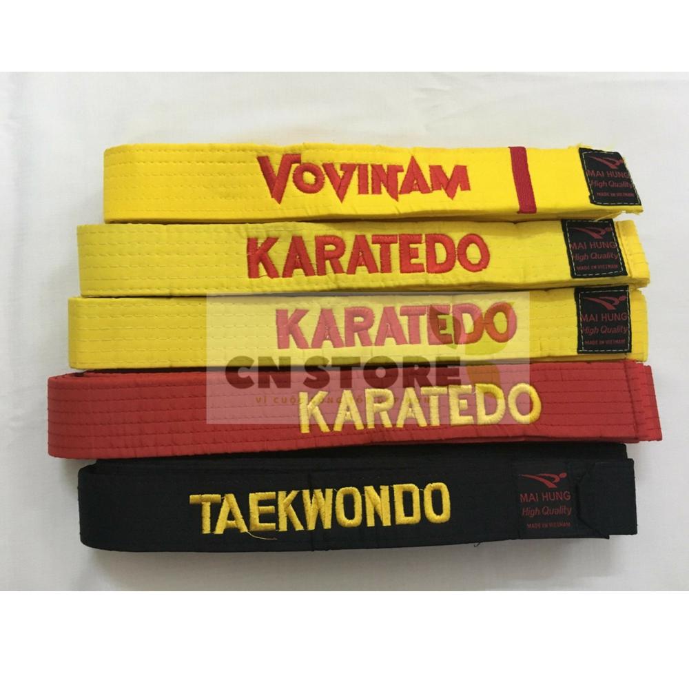 Đai Màu Tập Võ Taekwondo-Aikido-Karatedo-Judo-Vovinam Giá Rẻ