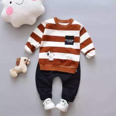 bộ đồ bé trai áo kẻ chất da cá