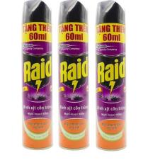 Bình xịt côn trùng Raid 600ml tặng thêm 60ml