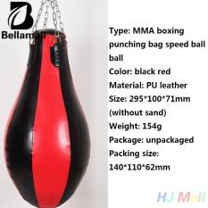 Bellamall:MMA Boxing Puch Leather Speed Bag Punching Sandbag Boxer Training Kickboxing – intl