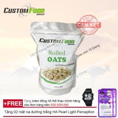 Yến mạch Úc Australian Instant 1000g + Tặng 02 mặt nạ dưỡng trắng HA Pearl Light Perception
