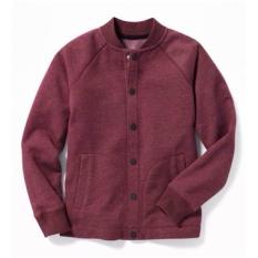 Áo khoác Bomber bé trai Old Navy size đại – màu đỏ nâu