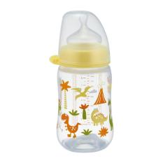 Bình uống PP cổ rộng 260ml cho bé từ 0 tháng ,núm ti chỉnh nha, chống sặc, bằng silicone,lỗ M(dòng chảy vừa) (Made in Germany)
