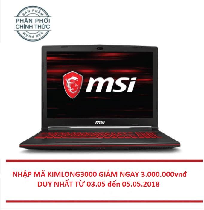 Laptop MSI GV62 7RD-2823VN i7-7700HQ 15.6FHD - Hãng Phân Phối Chính Thức