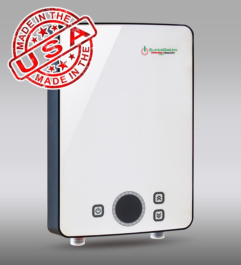 Máy tắm nước nóng hồng ngoại SuperGreen IR-245 (Trắng) nhập khẩu USA + Tặng 01 bộ sen tăng áp cao...