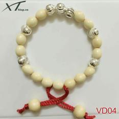 Vòng tay dâu tằm cho bé mix bi bạc ta