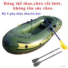 Thuyền Cao Su Bơm Hơi Intex, Thuyền Bơm Hơi Cao Cấp- Thuyền Phao Cho 2 Người Tặng Bộ 5 Phụ Kiện Chất Liệu Cao Su Dày Độ Bền Cao