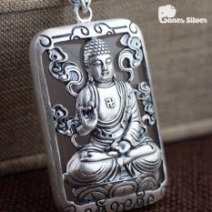 Mặt dây Chuyền Phật bản Mệnh Người Tuổi Thân – Mùi, Mặt Dây Chuyền Bạc Nam Phật Như Lai Đại Nhật Chất Liệu Bạc Thái Cao Cấp – Thương Hiệu Ganes (Bạc)