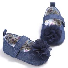Giày Tập Đi Đế Mềm Jean Cá Tính Cho Bé Gái