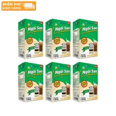 Bộ 6 hộp Creamer Ngôi Sao Phương Nam xanh lá – hộp giấy 1284g