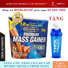 Sữa tăng cân tăng cơ Premium Mass Gainer của Muscle Tech hương Socola 5.4 kg – Nhập khẩu chính hãng