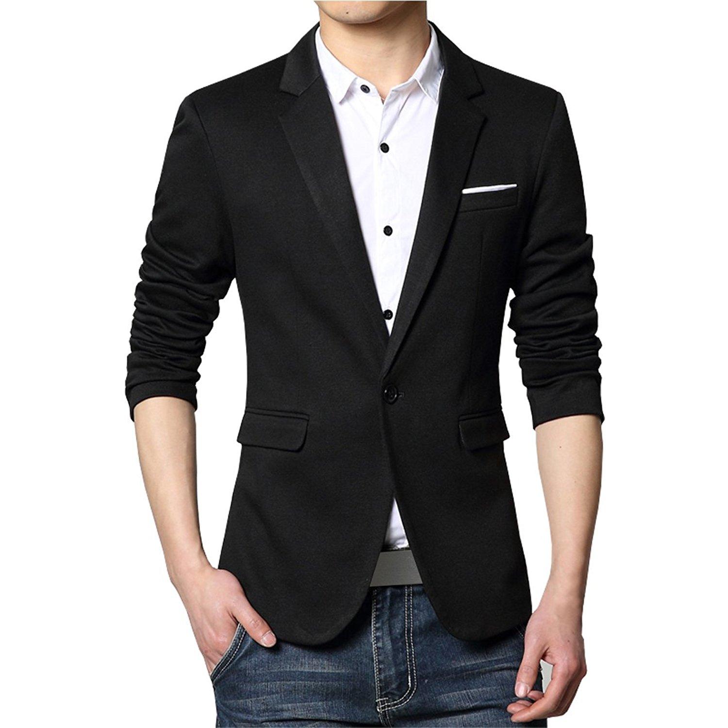 Áo khoác nam mỏng thường dùng trong văn phòng áo khoác giải trí Eozy (Đen)