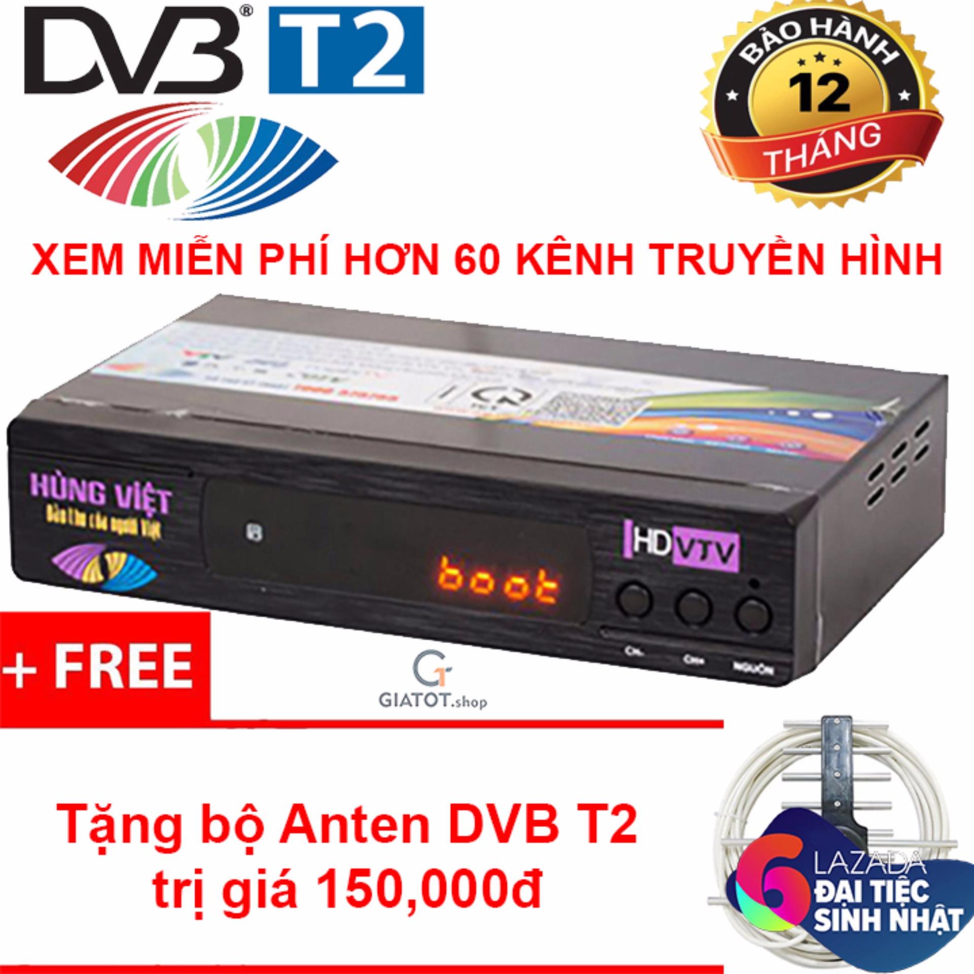 Đầu thu kỹ thuật số DVB-T2 HÙNG VIỆT TS-123 tặng kèm bộ phụ kiện