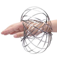 lagobuy Magic Stainless Steel 3D Bracelet Close-up props Iron ring Fluid Bracelet – intl