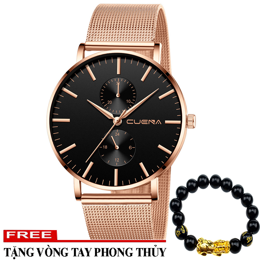 ĐỒNG HỒ NAM GENEVA 1991 dây thép không gỉ + TẶNG VÒNG TAY TÌ HƯU