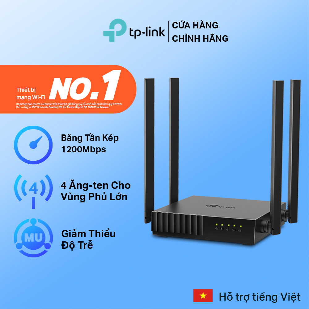 [Hàng Hot] Bộ Phát Wifi TP-Link Archer C54 Băng Tần Kép Chuẩn AC 1200Mbps - Hãng phân phối chính thức