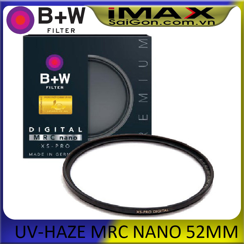 [HCM]Kính lọc Filter B+W XS-Pro Digital 010 UV-Haze MRC Nano 52mm (Hoằng Quân)