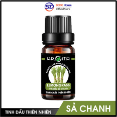Tinh dầu Sả Chanh AROMA Pháp nguyên chất thiên nhiên, thanh lọc không khí thơm phòng đuổi muỗi, dầu thơm dưỡng tóc, Lemongrass