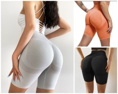 quần đùi lỡ chun mông thể thao tập gym yoga nữ