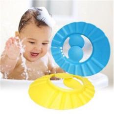Nón tắm gội đầu chắn nước có vành tai an toàn cho bé yêu tạo cảm giác thích thú cho bé khi tắm (giao màu ngẫu nhiên)