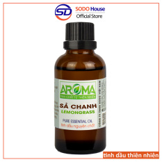 Tinh dầu Sả Chanh AROMA Pháp nguyên chất thiên nhiên, thanh lọc không khí thơm phòng đuổi muỗi, dầu thơm dưỡng tóc, Lemongrass