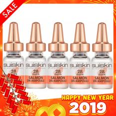 Bộ 5 chai Tinh chất Tế bào gốc từ DNA trứng cá hồi trị mụn phục hồi da sau 28 ngày Suiskin Salmon DN Ampoule 28 days (2ml x5)