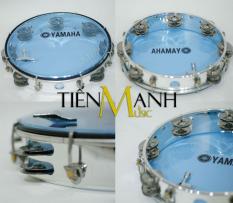 Trống lắc tay – Lục lạc gõ bo Tambourine Yamaha MT6-102B (Xanh Trong Suốt – Trống chơi nhạc chế gõ po – Xipo)