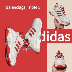2023 Original （Real shot） x Balenciaga Triple S red 100 authentic sneakers, shoes, running shoe