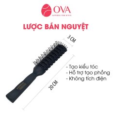Lược chải tóc, lược tạo kiểu tóc bán nguyệt giúp tạo độ phồng tóc, luoc chai toc dùng cùng máy sấy tóc để tạo kiểu và prestyling, chất liệu nhựa tổng hợp cao cấp chắc, bền dẻo dai, chịu va đập tốt, không bị gãy chân, không rơi răng, không tích điện.