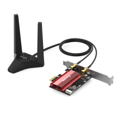 Wavlink AX WiFi 6 3000Mbps PCIe WiFi Adapter with Bluetooth5.1 for Desktop PC | Intel WiFi 6 AX200 | 5G/2400Mbps 2.4G/574Mbps WiFi with Magnetic 5dBi Antenna Base, Advanced Heat Sink,160MHz,OFDMA,MU-MIMO | Support Windows 10 64bit
