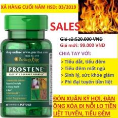Viên uống hỗ trợ tiền liệt tuyến, giảm tiểu dắt, tiểu đêm Puritan’s Pride Premium Prostene Prostate Support Formula 60 viên HSD tháng 03/2019