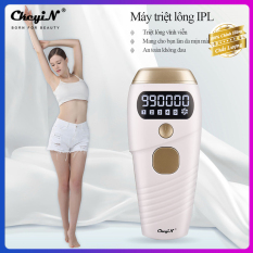 CkeyiN Máy triệt lông vĩnh viễn IPL không đau 990000 xung điện với 5 mức năng lượng hiệu quả tốt tẩy lông bikini, chân, nách, cánh tay, đùi cho phụ nữ và nam giới MT101