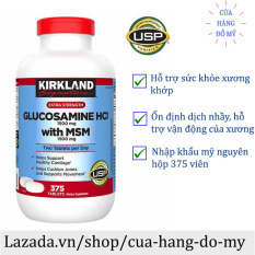Viên Uống Glucosamine 1500mg MSM 1500mg Bổ Xương Khớp Glucosamin Kirkland Mỹ 375 Viên Hỗ trợ giảm đau , chống thoái hóa xương khớp – Cửa Hàng Đồ Mỹ