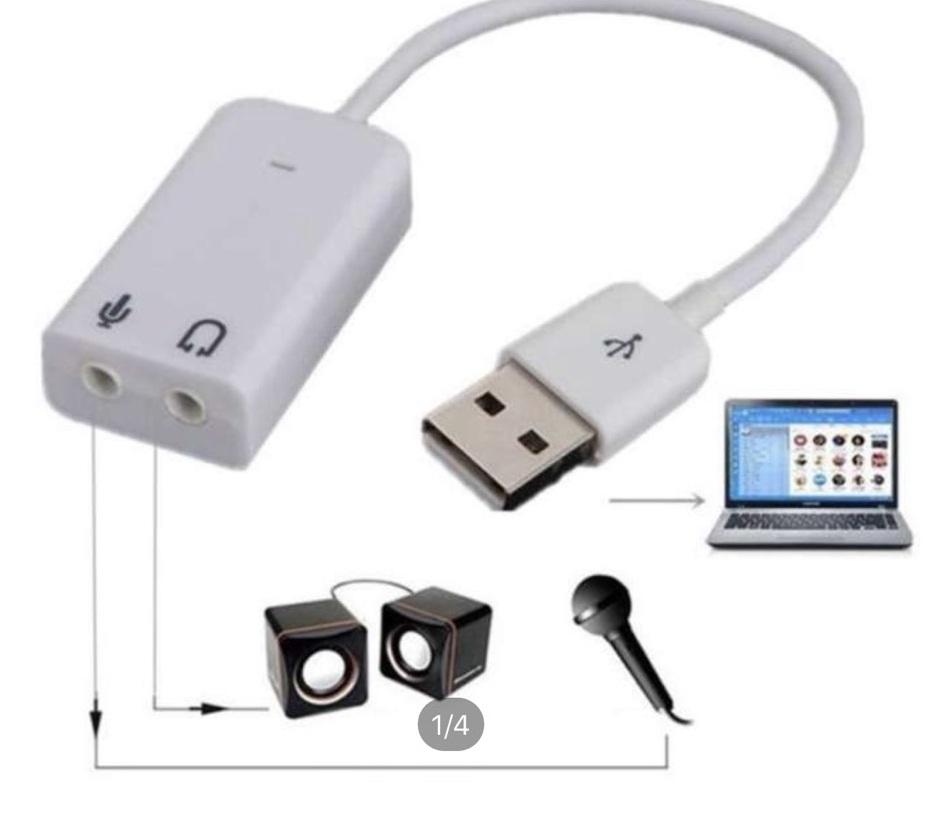 Cáp USB ra Sound 7.1 (màu trắng )