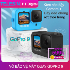 Bao Silicone Bảo Vệ Thân Máy GoPro 9 – Kèm Nắp Bảo Vệ Ống Kính Và Dây Đeo Tay Thời Trang (Hàng Chính Hãng)