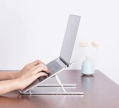 Giá Đỡ Laptop Aluminum Nhôm Hỗ Trợ Tản Nhiệt Có Thể Gấp Gọn Để Máy Tính Xách Tay MacBook IPad 11-15 inch kèm túi đựng tiện lợi