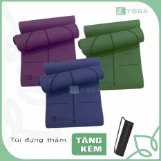 Thảm Tập Yoga Định Tuyến Hebeyoga TPE 8mm và 6mm 1 Lớp Cao Cấp Kèm Túi