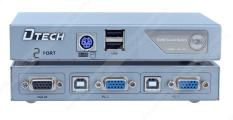 VGA KVM Switch 2 port bán tự động Dtech DT-8021