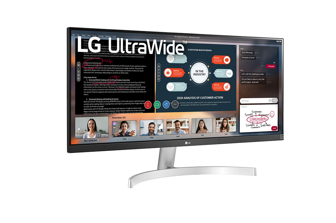 Màn hình máy tính LG IPS 21:9 HDR UltraWide™ (2560x1080) 75Hz 5ms 29 inches l 29WN600-W | HÀNG CHÍNH HÃNG
